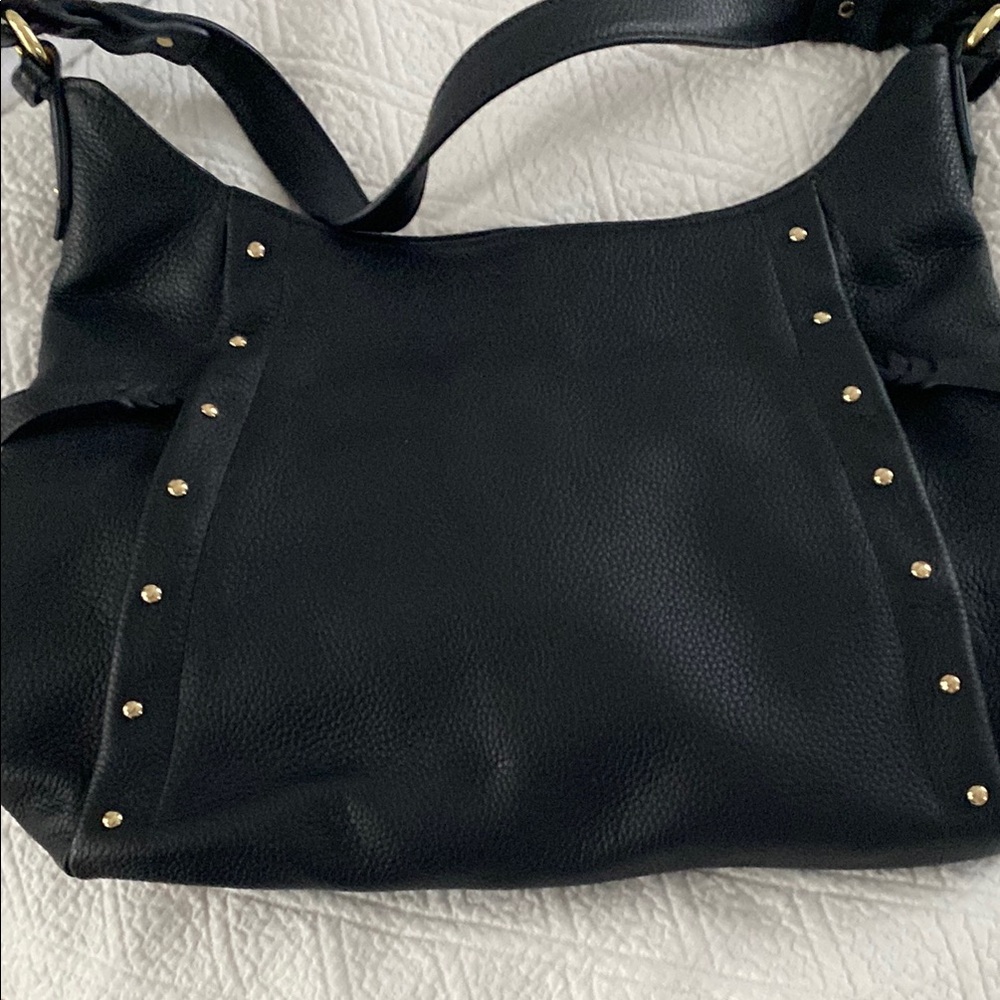 Elegant Black Leather Tote Bag